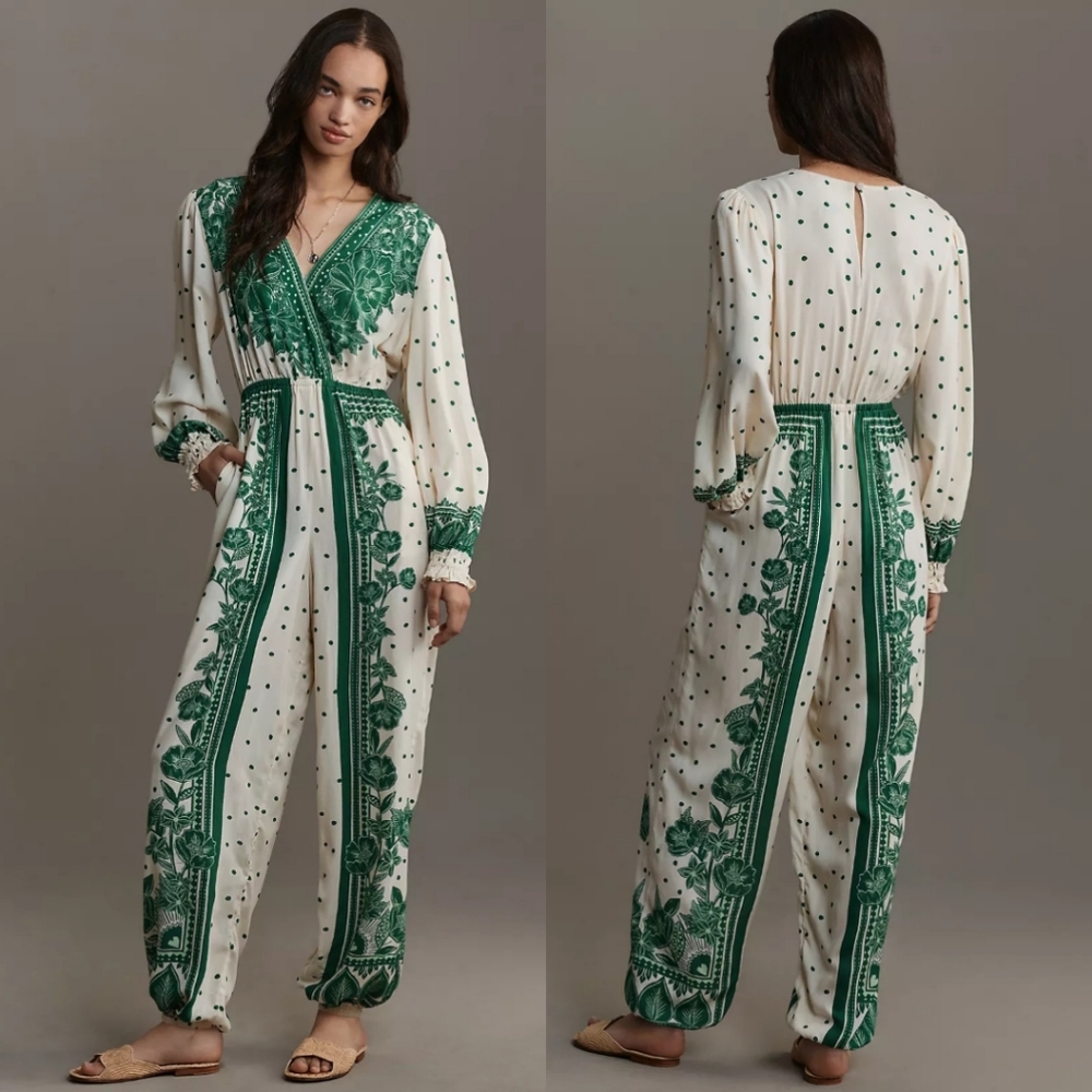 Farm Rio Floral Dot Jumpsuit - Picture 11 of 12